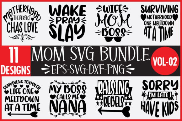 11 Mom Svg Bundle: Graphics for Crafts