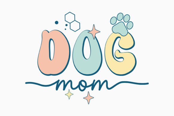 Dog Mom SVG Quotes Retro Design for Crafts