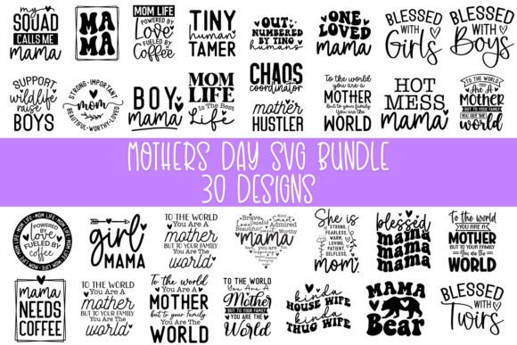 Mothers Day SVG Bundle: Graphics for Crafts