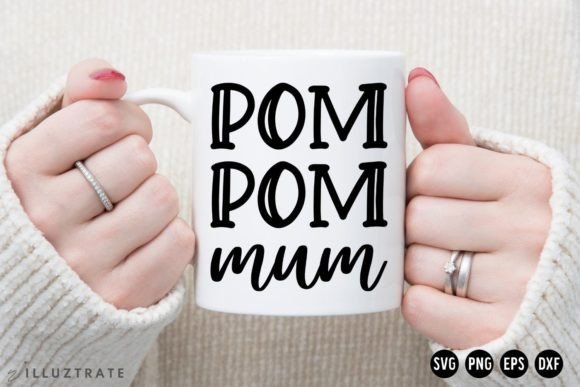 Pom Pom Mom Cheer Graphics for Crafts