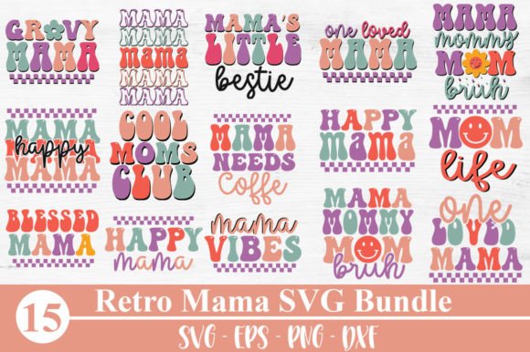 Retro Mama SVG: Graphics for Crafts