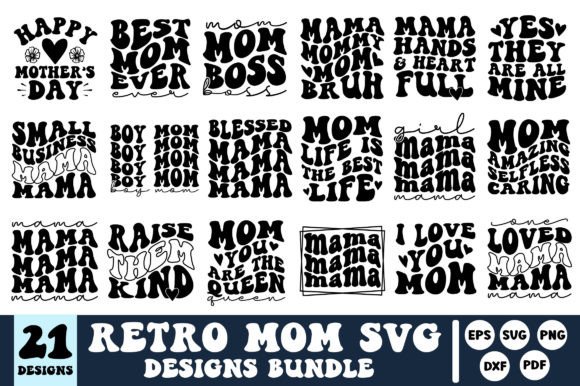 Retro Mom SVG: Graphics for Crafts
